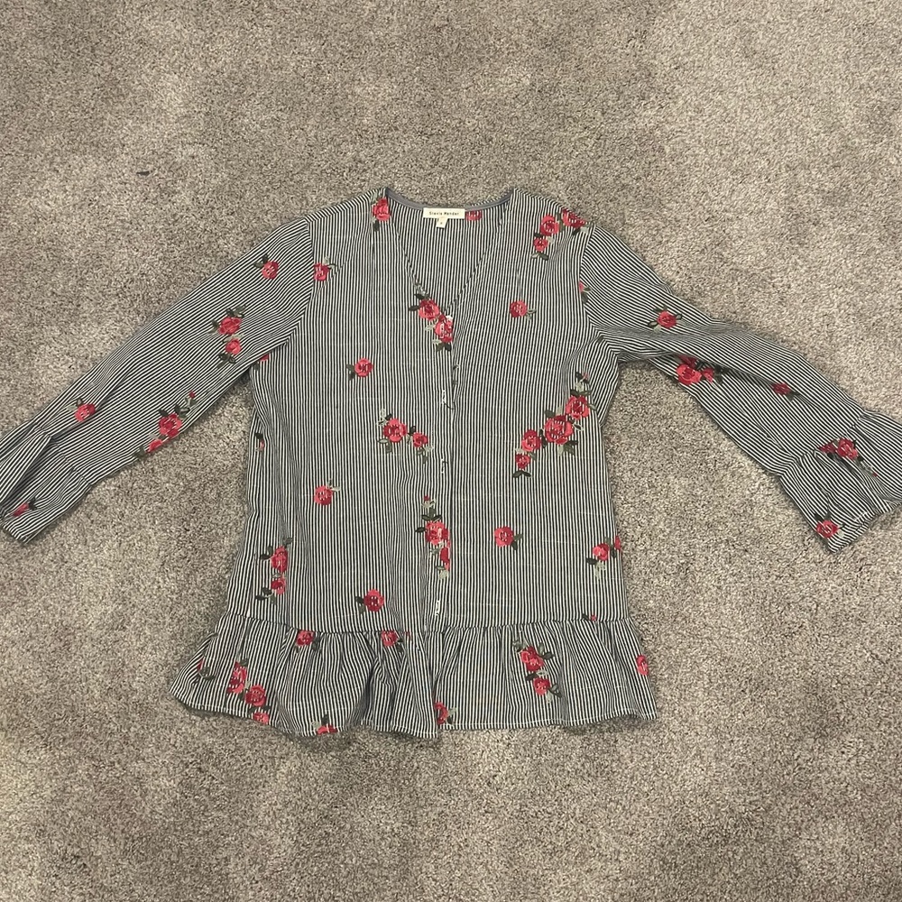 Button up floral blouse